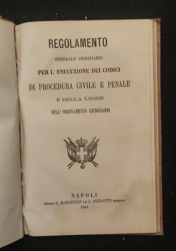 Regolamento esecuzione codici - regolamento,
