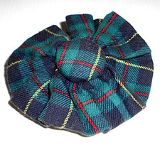coccarda fermaglio per capelli anni 80 tartan verde periodo preppy paninaro