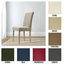 2 coprisedia vesti sedia elasticizzato 2 pezzi tinta unita millerighe mod. IRIS