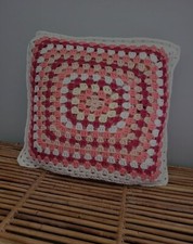  Cuscino Crochet uncinetto, plaid,  square, handmade, nonna vintage 1970