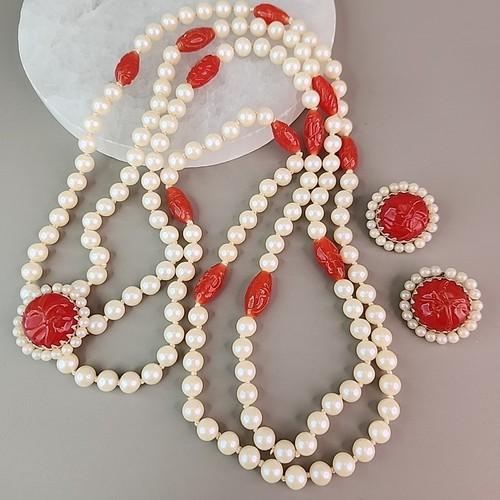 Collana perle finte vintage - collana,