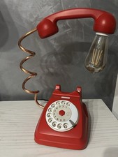 telefono lampada retró Rosso