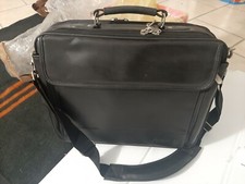 Valigia 24ore Cartella Tracolla Porta Laptop in vera pelle nera Acer
