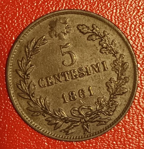 Italia 5 centesimi, 1861