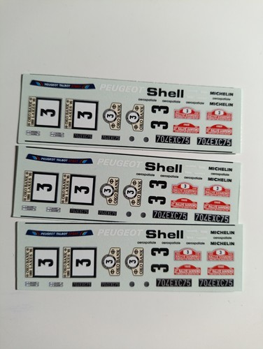 Decals peugeot 205 - decals, 1/43