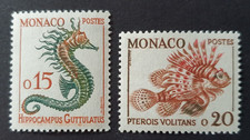 1960 MONACO FRANCIA PESCE CAVALLUCCIO MARINO VF MNH