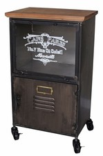 Vetrina officina comodino retrò consolle notte comodino antico comodino