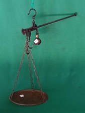 VECCHIA BILANCIA PESA STADERA 8,5 KG FERRO BATTUTO E OTTONE ROMANO BRONZO. CW76