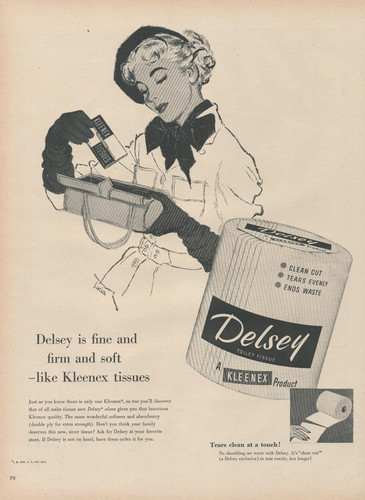 1953 kleenex tissues delsey - 1953,