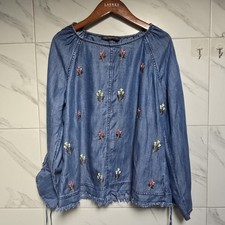 Blusa donna M&S morbida denim