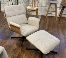 Poltrona girevole in tessuto