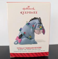 Totalmente aggrovigliato Eeyore Winnie the Pooh 2014 Hallmark ornamento luci di Natale