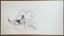 Giovanni Robustelli - The old man and the sea  n.6/40 firmata con grande dedica