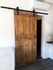 Porta scorrevole INDUSTRIAL per interni DX/SX legno 95x220 ARTIGIANALE SU MISURA