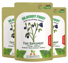 Capsule Estratto di Mirtillo, 1000mg - Capsula Vegana - 100% Naturale e Forte