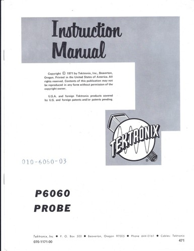 Sonda tektronix p6060 - sonda,