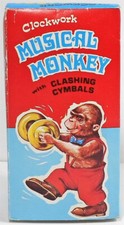 KIBI TOYS VTG #1762 GREEK CLOCKWORK MUSICAL MONKEY APE EMPTY BOX