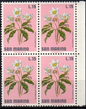 SAN MARINO 1971 FIORI QUARTINA