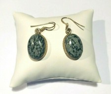 Orecchini con Quarzi ovali, chiusura a gancio in Argento 925 silver earrings