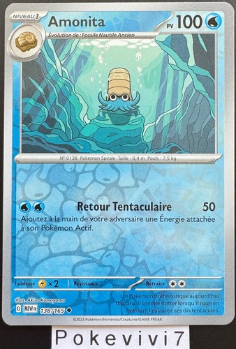 Carte pokemon amonita - pokemon,