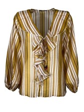 KARTIKA blusa righe senape