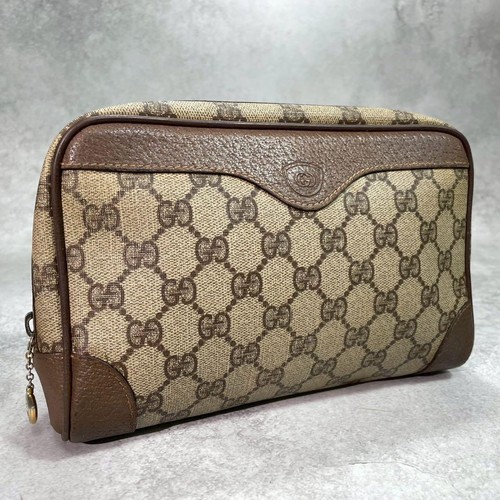 Gucci pochette pelle marrone