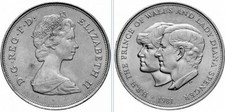 REGNO UNITO 25 PENCE ANNO 1981
