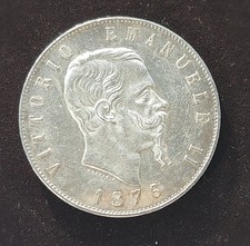 1876  5 LIRE ROMA SPL VITTORIO
