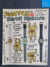 Orologi Swatch di Keith Haring Promo Stampa Pubblicità 1986