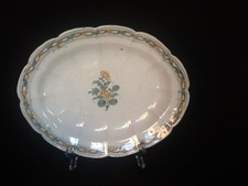 Piatto ovale sperlunga in ceramica maiolica fabbrica di Cerreto del '700 