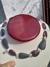 Collana Girocollo In Pietre Naturali E Perle Biwa Di Alta Qualità