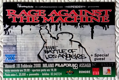 Biglietto concerto rage - biglietto,