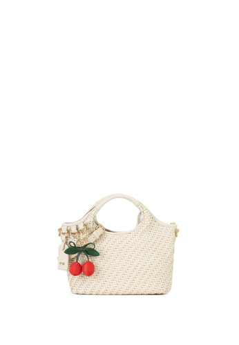 V73 borsa beige intrecciata - v73,