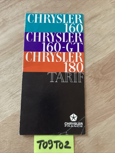 Chrysler prospetto lista - prospetto,