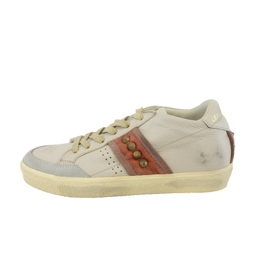 Sneaker leather crown beige - crown,