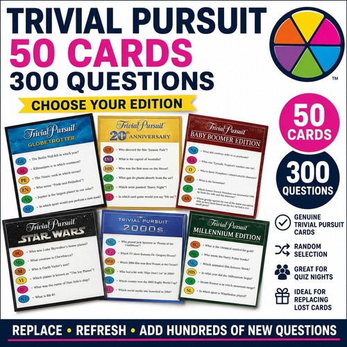 Trivial pursuit schede - trivial, domande
