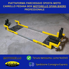 ✅ PROFESSIONALE PIATTAFORMA PARCHEGGIO SPOSTA MOTO CARRELLO PEDANA BOX MOTORELLO