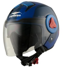 CASCO HELMET MOTO JET VISIERINO VEMAR BREEZE RADAR DEEP BLU TG M