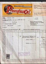 129 Fattura PENNSYLVAN OIL - COMO come descritta dal venditore