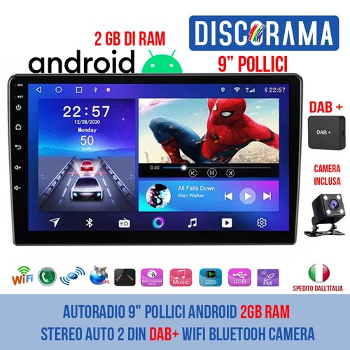 Autoradio pollici android - 9",