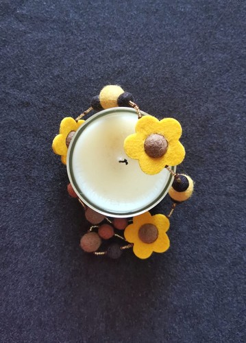 Collana floreale tono caldo - collana,