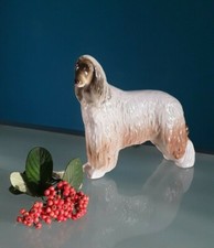 "LOMONOSOV","LFZ" statua Cane Levriero afgano,porcellana vintage (URSS), h.19 cm