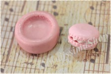 stampi gomma siliconica forma base macaron 25mm fimo cernit formine