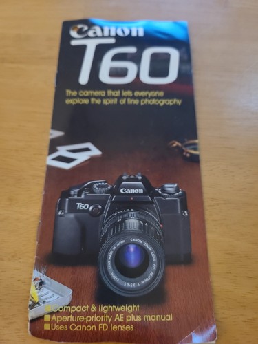 Brochure fotocamera canon t60 - brochure,