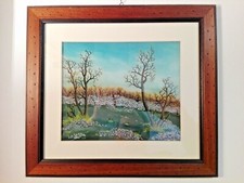 Quadro Pittura Naif Croata - Mario Mendica 2005 Istria - Pittura su Vetro 