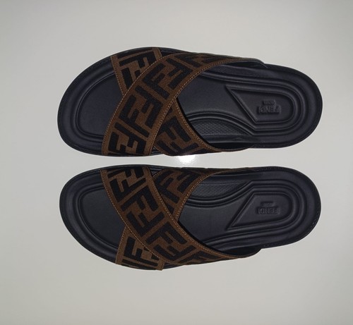 Fendi cross band slide black - fendi,