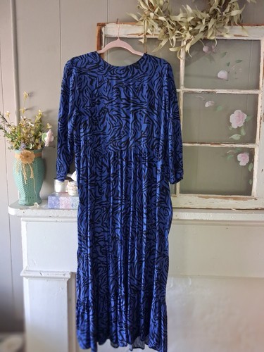 Maxi abito zara blu nero - blu, e