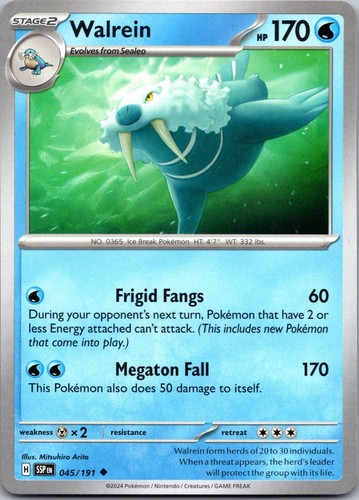 Walrein 045 191 pokemon - walrein, 045/191