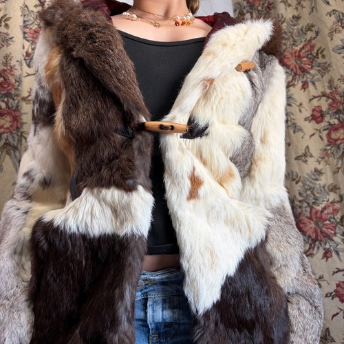 Cappotto patchwork pelliccia