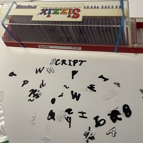 Sizzix sizzlits script set - sizzix,